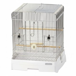 LillipHut 麗利寶 舒適快潔鳥籠 35型 白色 尺寸: 360 x 340 x 430mm 易清潔 防污外漏, 1盒