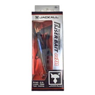 JACKALL RISER BAIT 007R 沉水型魚餌 長度70mm, 黑色, 8.2g, 1個