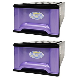 KEYWAY 抽屜整理箱 20L KB855 1450g, 紫色, 2個