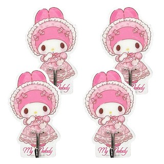 Sanrio 三麗鷗 美樂蒂無痕掛勾 SMM3021 99 x 61 x 20mm, 玫瑰少女, 4個