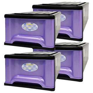 KEYWAY 抽屜整理箱 20L KB855 1450g, 紫色, 4個
