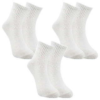 Arnold Palmer 雨傘牌 純色刺繡學生襪 彈性襪口 服貼舒適 排汗 耐磨耐穿, 白色, 22-24cm