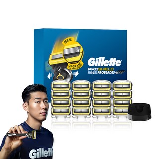 Gillette 吉列 ProShield鋒護系列刮鬍刀+刮鬍刀頭組, 16入, 1組