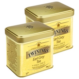 TWININGS 唐寧茶 錫盒裝伯爵紅茶葉, 100g, 1罐, 2罐