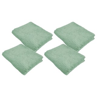 non-no 儂儂 細柔毛巾 棉紗, 雙股紗織造 台灣製造 純棉材質 超飽和吸水, 綠色, 4條