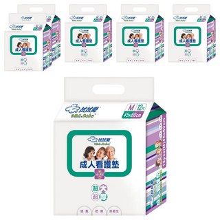 OMA&Baby 拭拭樂 成人看護墊 12片 菱形壓紋吸收表層 乾爽透氣隔水層 SAP超吸收高分子鎖水, M(45 x 60cm), 6包
