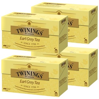 TWININGS 唐寧茶 盒裝伯爵紅茶茶包, 2g, 25包, 4盒