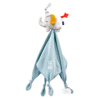 babyFEHN 布偶奶嘴 柔軟親膚安撫巾 寶寶安心好眠, 42cm, 甜夢月光小象, 1條