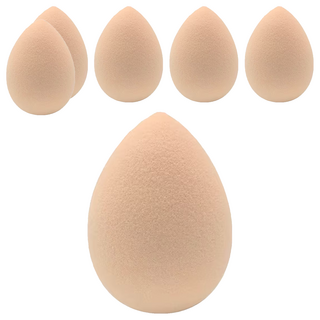 Solone QQ彈力美妝蛋 水滴型, 米色, 6個