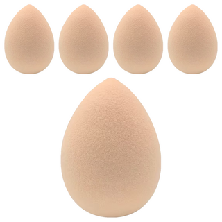 Solone QQ彈力美妝蛋 水滴型, 米色, 5個