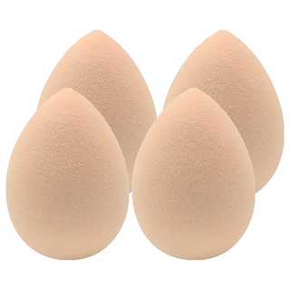 Solone QQ彈力美妝蛋 水滴型, 米色, 4個