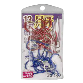 KONA 月牙 Moon Point 三角牙尖 倒鉤 雙色鉤 魚鈎 Set 12, 12號, 30入, 1包