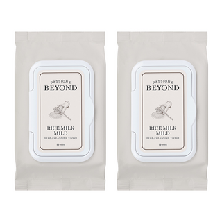 비욘드 라이스밀크 마일드 딥 클렌징 티슈, 50매입, 2개