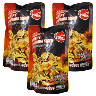 O-Yua 炸魚皮 麻辣燒烤風味, 20g, 3包