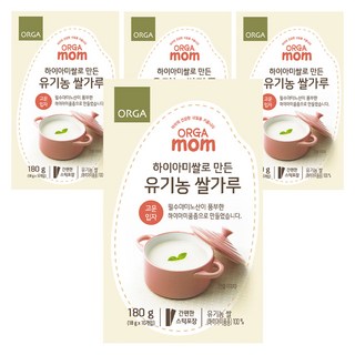 ORGA mom 孩童副食品米糊粉 細粒, 180g, 4個