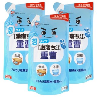 LEC 激落君 小蘇打 電解水 泡沫噴霧清潔劑 補充包 360ml 日本製造, 3包