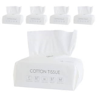 保柔 抽取式 一次性 洗臉巾 20 x 15cm 100片, 網紋, 5包