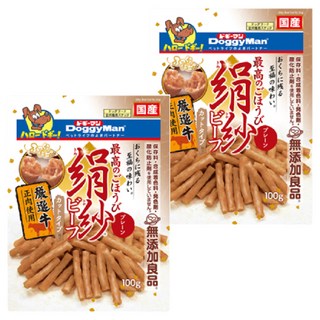 DoggyMan 多格漫 絹紗短切牛肉條 犬用, 牛肉口味, 100g, 2包