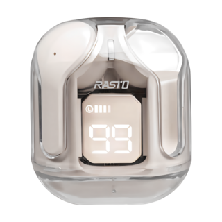 RASTO 日系設計電量顯示真無線5.3藍牙耳機, RS62, 單一顏色