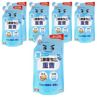 LEC 激落君 小蘇打 電解水 泡沫噴霧清潔劑 補充包 360ml 日本製造, 6包