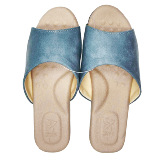 WUWU 森哲厚底乳膠皮拖鞋 C026, 藍色, 1雙