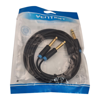 VEnTIOn 威迅 BAT系列 6.5mm公對雙6.5mm公音頻線 3米, 1條