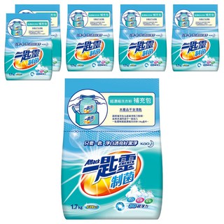 Attack 一匙靈 台灣公司貨 制菌超濃縮洗衣粉 補充包, 1.7kg, 6包