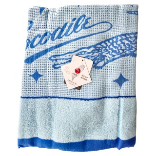 Crocodile 鱷魚 繁星夜雨浴巾 70*140CM 台灣製 100%棉, 藍色, 1條