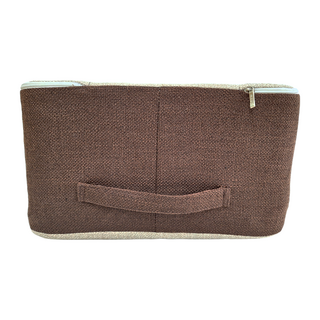 Mega 加高手提亞麻方形坐椅，咖啡色，亞麻布+EPE厚墊，39x39x20公分, 1個