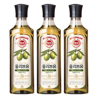 Haepyo 壓榨橄欖油, 500ml, 3個