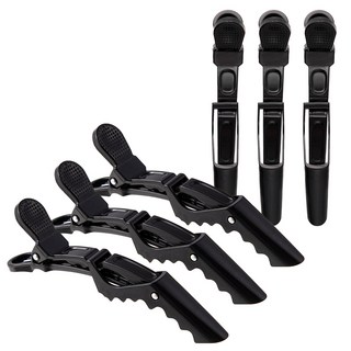 ELLE PARIS 헤어집게핀 대형, 6개, 블랙