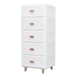 dayneeds 日需百備 Niksen 尼克森拉紋五層收納箱 收納箱 衣物收納 塑膠櫃 SBD 14515WH, 白色, 5個
