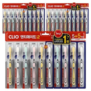 크리오 덴티메이트 시즌2 초극세모 칫솔, 10개입, 3개