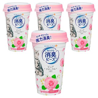 유니참 뿌려쓰는 비즈 탈취제 퓨어플로럴향, 450ml, 4개