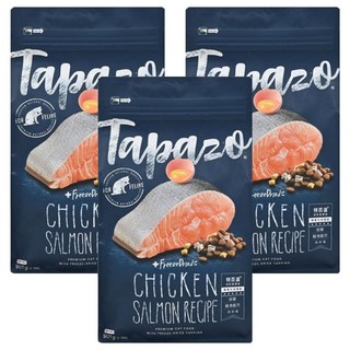 Tapazo 成幼貓用 凍乾雙饗宴 低敏配方乾糧, 鮭魚, 907g, 3袋