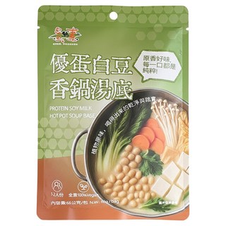 自然緣素 優蛋白豆香鍋湯底, 1個, 66g