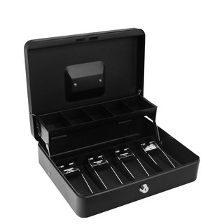 TRENY 雙層收錢收銀現金箱, 黑色