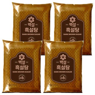 백설 흑설탕, 1kg, 4개