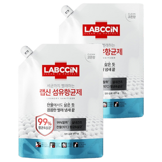 랩신 섬유항균제 코튼향 리필, 2개, 1.5L