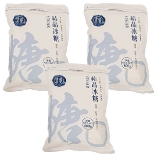祥溢 結晶冰糖 手工晶瑩 品質優良 咖啡 紅茶 料理皆適宜, 800g, 3包