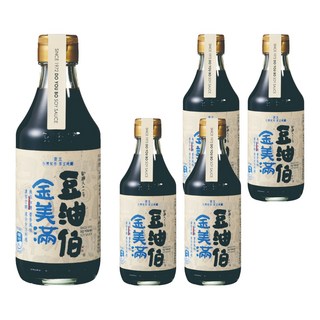 豆油伯 金美滿無添加糖釀造醬油 (300ml/瓶) 台灣釀造, 5瓶