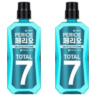 페리오 토탈 7 가글 구강청결제 스트롱민트, 760ml, 2개