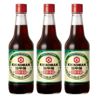 KIKKOMAN 龜甲萬 釀造甘醇薄鹽醬油, 500ml, 3瓶