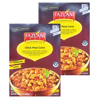 FAZLANI 印度鷹嘴豆咖喱風味即食包，中辣，無添加防腐劑, 300g, 2盒