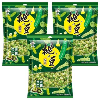 旺旺 挑豆 豌豆芥末口味, 3包, 220g