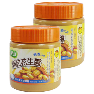 梨山牌 顆粒花生醬, 鹹香口味 適合全素者, 340g, 2罐