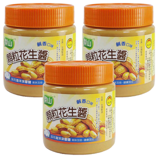 梨山牌 顆粒花生醬 鹹香口味 適合全素者, 340g, 3罐