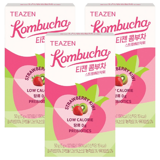 TEAZEN 茶禪 康普茶 草莓&奇異果口味, 3盒, 5g, 10條