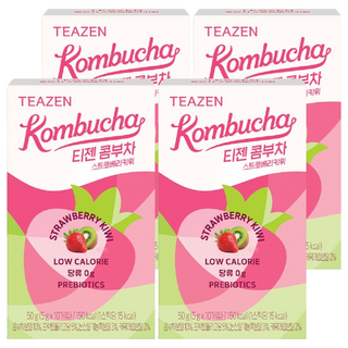 TEAZEN 茶禪 康普茶 草莓&奇異果口味, 4盒, 5g, 10條