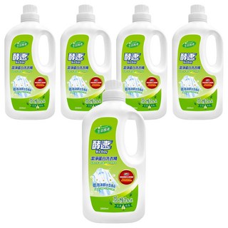 do it 多益得 酵速潔淨蛋白洗衣精 蛋白質分解酵素 溫和中性 草本香氣 低泡沫 抗菌除臭, 2L, 5瓶